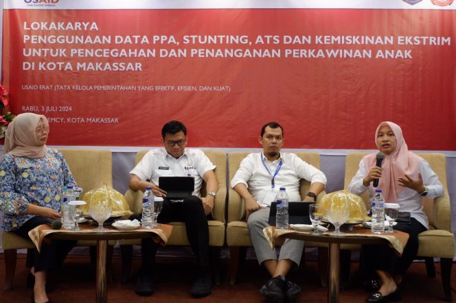 
					Bahas Pencegahan Perkawinan Anak Lewat Penggunaan Data, Pada Lokakarya USAID ERAT Dan Pemkot Makassar