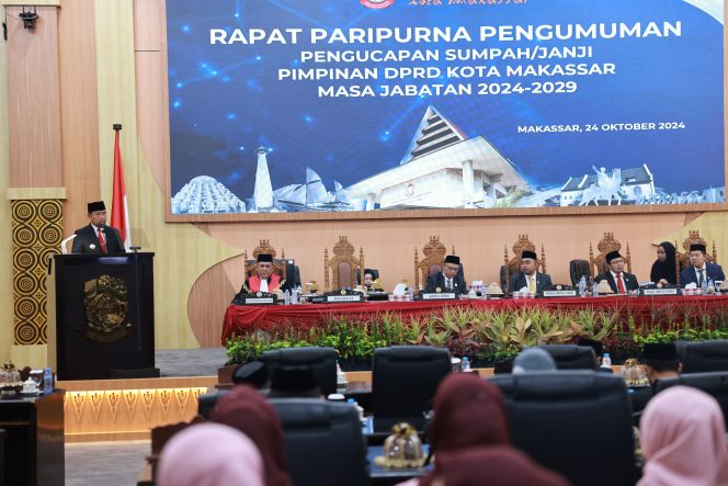 
					Pjs Wali Kota Makassar Ucapkan Selamat kepada Anggota DPRD Baru, Tekankan Amanah dan Tanggung Jawab