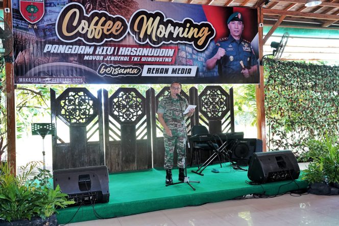 
					Pererat Jalinan Silahturahmi, Pangdam XIV/Hsn Gelar Coffee Morning Bersama Insan Media